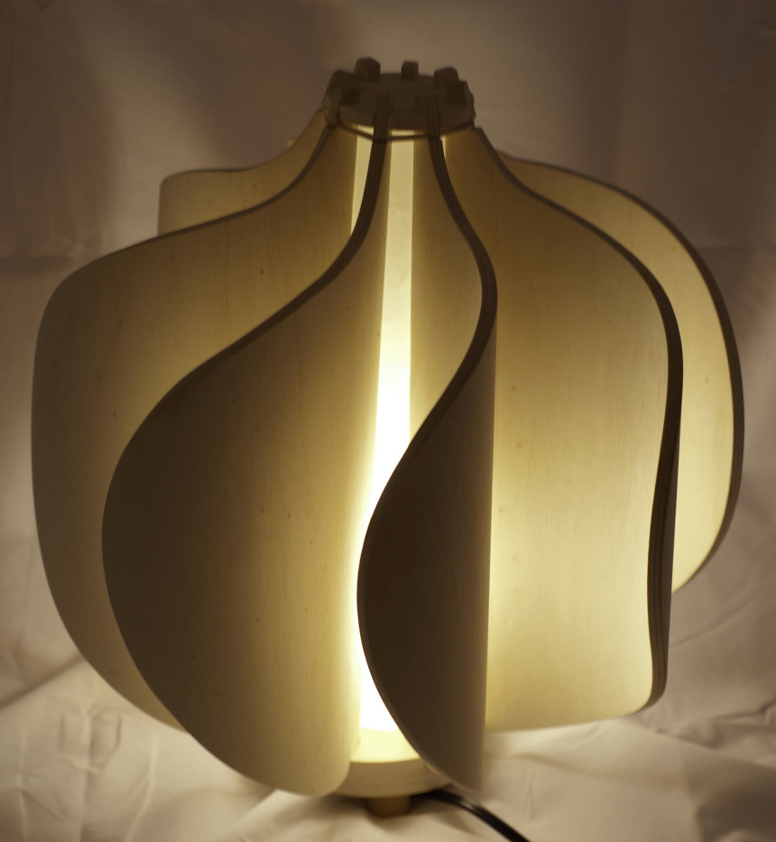 Poplar plywood lamp MIMA STUDIO